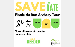 Appel à bénévoles - Finale du Run Archery Tour 2024